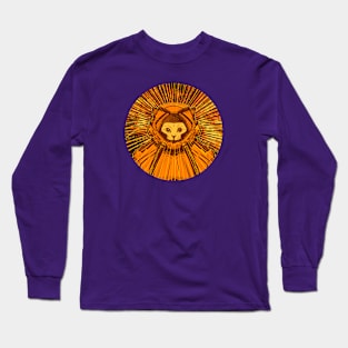 SpaceCats (Orange - round) Long Sleeve T-Shirt